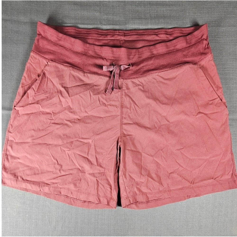 Tuff Athletics Womens Mauve Pink Active Hiking Shorts XL Ribbed Waist Drawstring